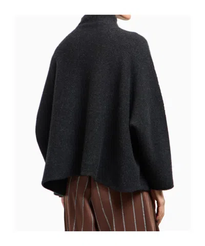 Giorgio Armani Cashmere High Neck Sweater In Gray