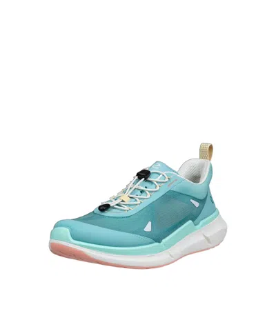Ecco Breathable Textile Sneakers With Toggle Lace System In Blue