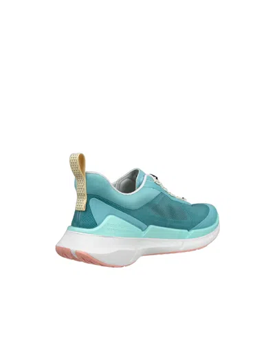 Ecco Breathable Textile Sneakers With Toggle Lace System In Blue