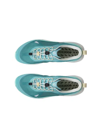 Ecco Breathable Textile Sneakers With Toggle Lace System In Blue