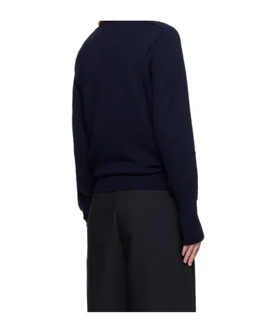 Studio Nicholson Navy Inverness Sweater In Blue