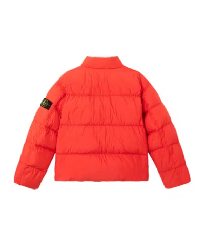 Stone Island Down Jacket In Lightweight Recycled Nylon Reps Jackets Red In Orange