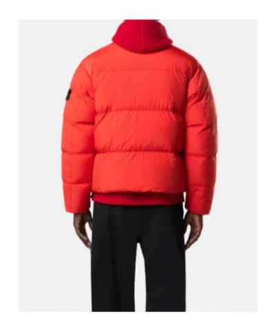 Stone Island Down Jacket In Lightweight Recycled Nylon Reps Jackets Red In Orange