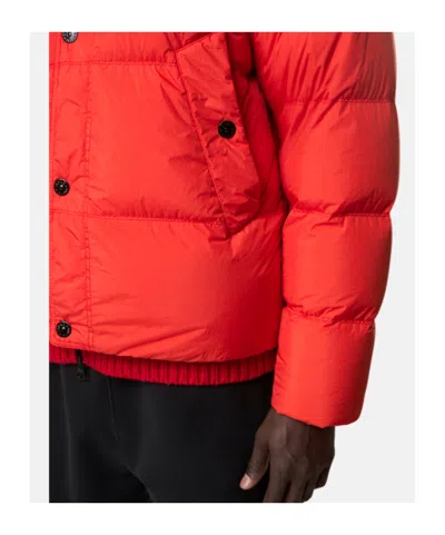 Stone Island Down Jacket In Lightweight Recycled Nylon Reps Jackets Red In Orange
