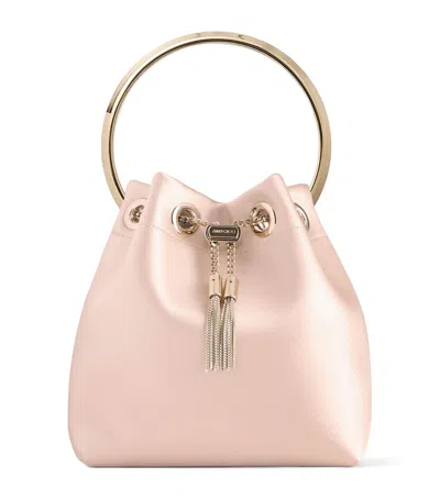 Jimmy Choo Bon Bon Satin Top-handle Bag In Pink