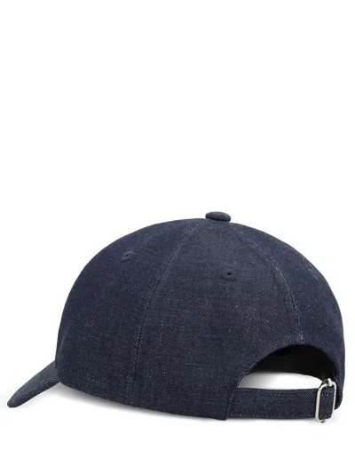 Apc Navy Asics Edition Charlie Baseball Cap In Blue