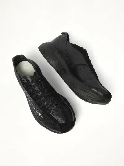 Y-3 Adios Pro 3.0 Lx Signature-detail Leather Trainers In Black