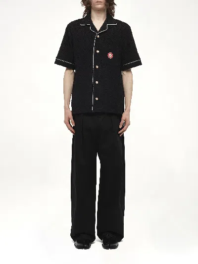 Casablanca Mens Towelling Monogram Shirt In Black