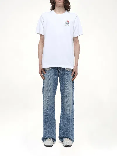 Casablanca Montagne Ondulée Logo-print Cotton-jersey T-shirt In White