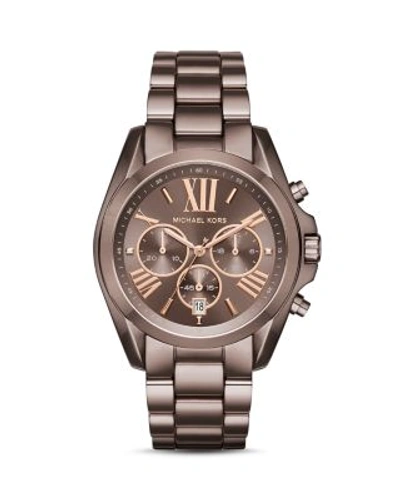 Shop Michael Kors Bradshaw Chronograph Watch, 43mm In Brown