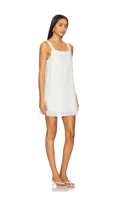 Posse Grace Lace-trim Mini Dress In White