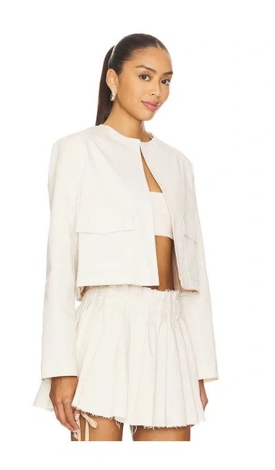 Milkwhite Crop Jacket In White