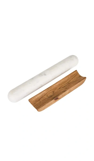 MARBLE ROLLING PIN & STAND 大理石擀面杖套装（含支架）