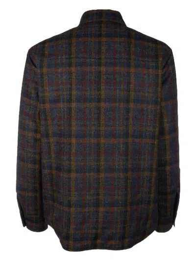 4ff Checked Wool Shirt In Multi