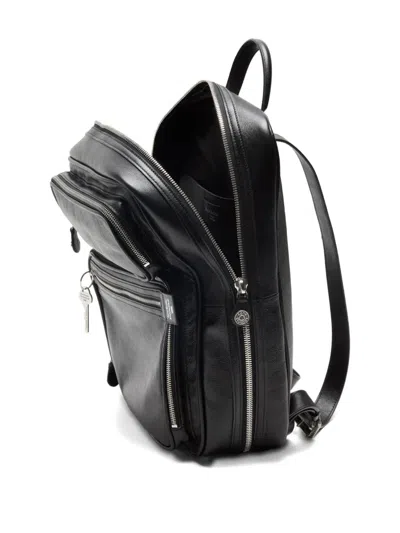 Acne Studios Leather Top-handle Backpack In Black