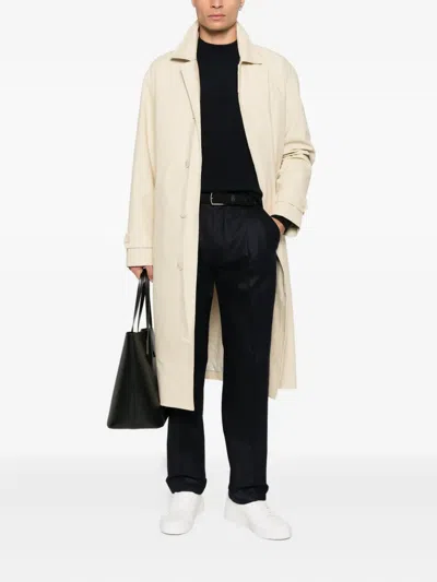 Emporio Armani Tonal Diamond Wool Sweater In Black