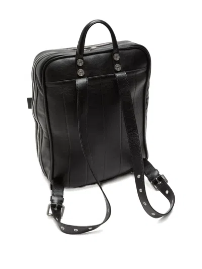 Acne Studios Leather Top-handle Backpack In Black