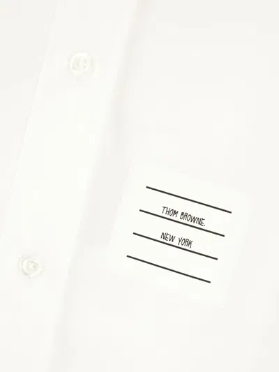 Thom Browne Easy-fit Point Collar Shirt In White