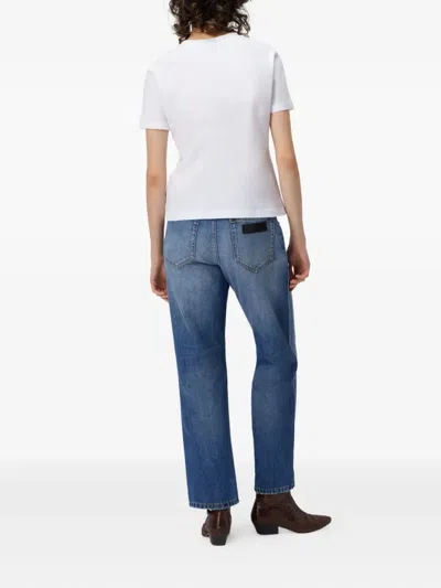 Missoni Kurzarm-t-shirt Mit Print Und Logo In White