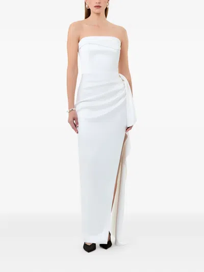 Nicholas Erelyn Strapless Draped Dress In White