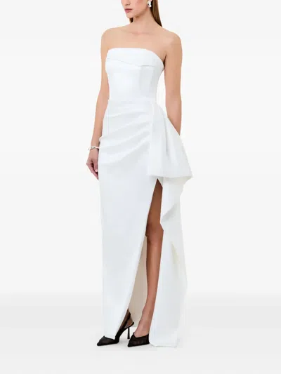 Nicholas Erelyn Strapless Draped Dress In White