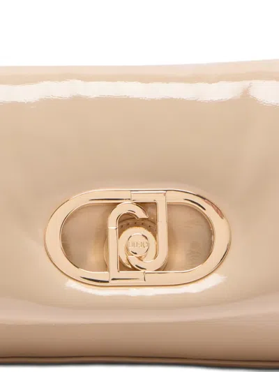 Liu •jo Medium Glossy Lapuffy Bag In Neutral