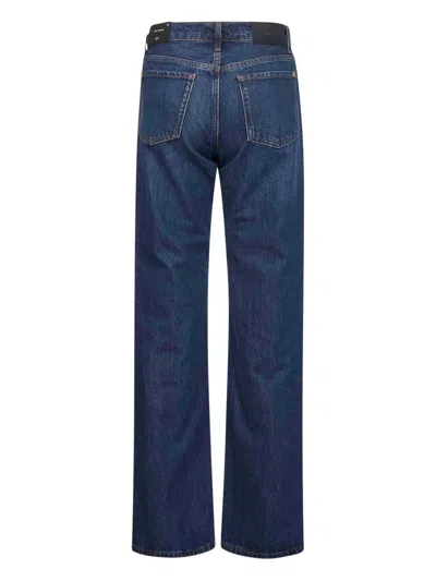 7 For All Mankind Wide Leg Denim Jeans In Blue