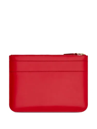 Comme Des Garçons Large Bow Design Wallet 145x105 Mm In Red
