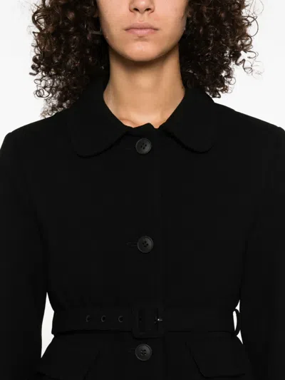 P.a.r.o.s.h Peter Pan-collar Button-up Jacket In Black