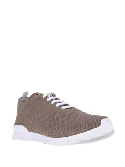 Kiton Cotton Mesh Sneakers Reinforced Toe In Neutral