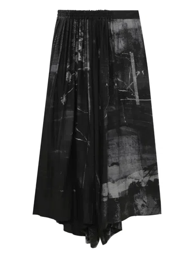 Y's Abstract-print Pleated Trousers In Multi