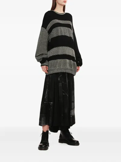 Y's Abstract-print Pleated Trousers In Multi