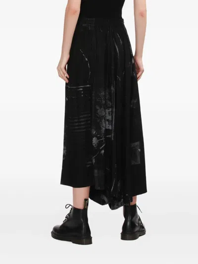 Y's Abstract-print Pleated Trousers In Multi