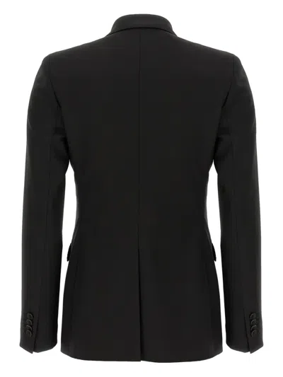 Tagliatore Tailored Black Blazer With Double-breasted Design And Structured Lapel In Black