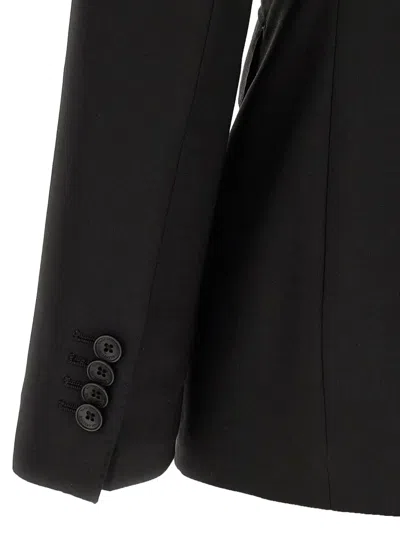 Tagliatore Tailored Black Blazer With Double-breasted Design And Structured Lapel In Black