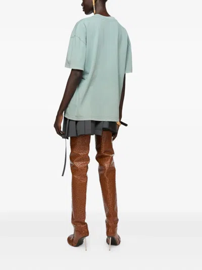 Acne Studios Logo-print Organic-cotton T-shirt In Blue