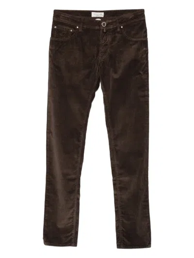 Jacob Cohen Corduroy Trousers In Brown
