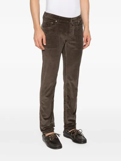 Jacob Cohen Corduroy Trousers In Brown