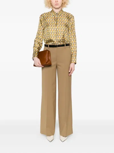 Max Mara Reversible Printed Silk Shirt In Multi