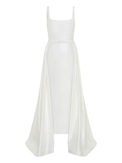 ISALINE 束腰层搭中长连衣裙