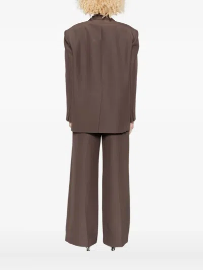 Weekend Max Mara Single-button Dropped-shoulder Blazer In Brown