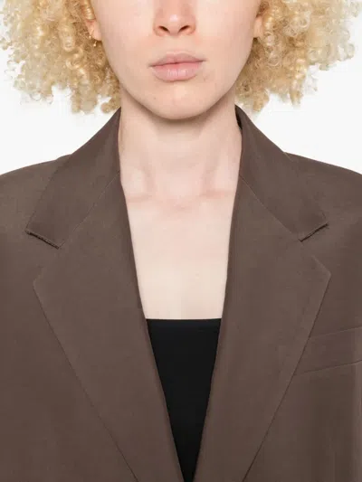 Weekend Max Mara Single-button Dropped-shoulder Blazer In Brown