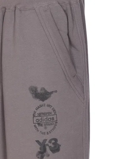Y-3 Side Graphic Sweatpants In Gray