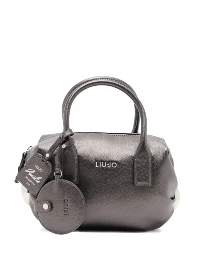 Liu •jo Small Bag With Charm In Gray