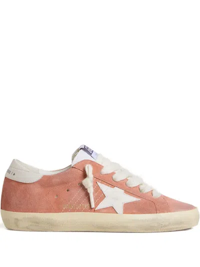 Golden Goose Superstar Mixed Suede Low-top Sneakers In Pink