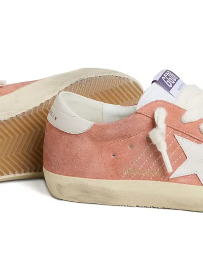 Golden Goose Superstar Mixed Suede Low-top Sneakers In Pink