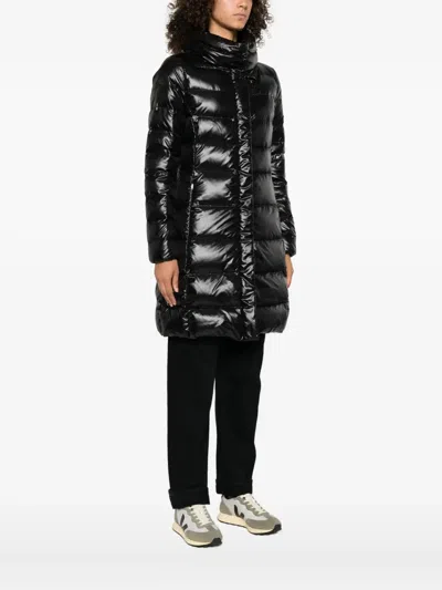Fay Down Jacket With Long Quilted Design In Black