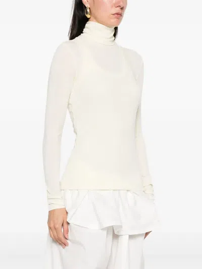 Rohe Roll-neck Sweater In White