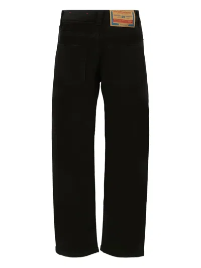Diesel Five-pocket Back-patch Trousers In Black