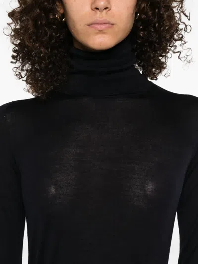 Max Mara Saluto Virgin Wool Turtleneck Sweater In Blue